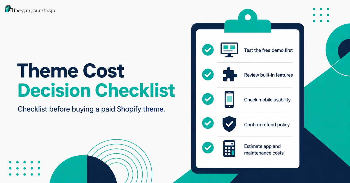 Checklist before buying a paid Shopify theme