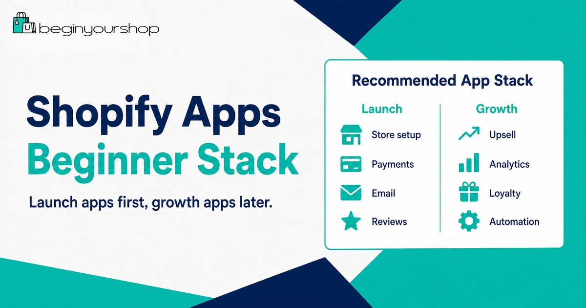 Recommended beginner Shopify app stack