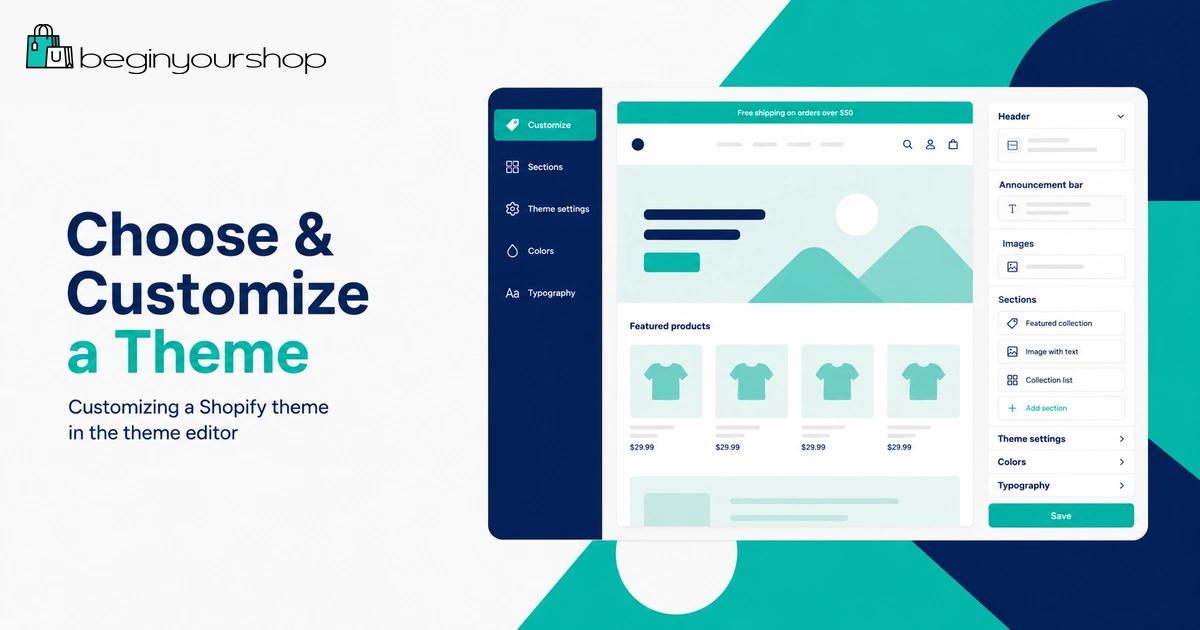 Customizing a Shopify theme in the theme editor